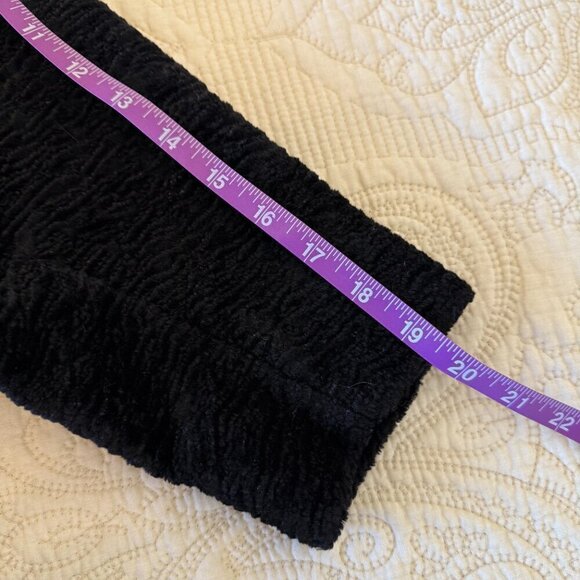 1960s AUTHENTIC vintage black velvet faux fur cropped jacket women's M / L - Picture 7 of 8